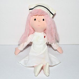 Russ Vintage 80s Pink Hair Nurse "Hope" Doll